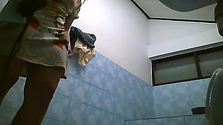 Lovely ass asian naked in a shower