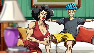 Sexy Housewife Fucks with a Stranger While Her Husband Is at Work / Toon / Cartoon / Animation