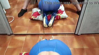 Preview - COUGAR with light-haired ponytails and ideal funbags gives a POINT OF VIEW suck off with pop-shot in her jaws