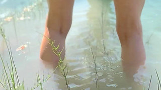 Naked Girl on the River