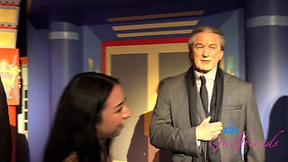 POV Wax Museum Adventure: Busty Babe's Public Blowjob and