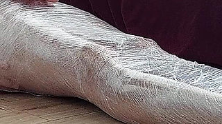 Mummified, Tickled and Trampled - Made Him Cum Under My Feet