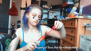 Cute Bean Blows Bubbles