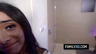 Big-boobed daughter-in-law rails on stepparent's thick meatpipe - Violet Myers