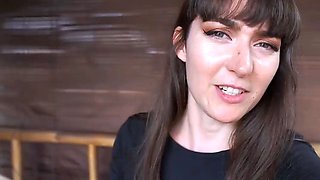 Sexy black-haired stunner plays with toys for a solo orgasm