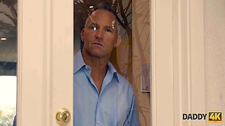 Daddy4k. pool becomes a good place for minxs hot sex with bf's dad