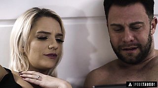 Lissome Seth Gamble and Kenna James's pussy eating clip