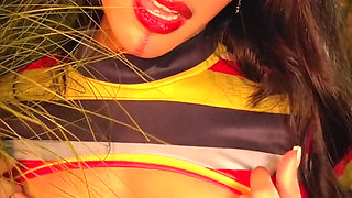 Latina Has a Rich Squirt on Halloween