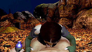 Werewolf Girl Is Riding Cock on Top - Skyrim Hentai Parody