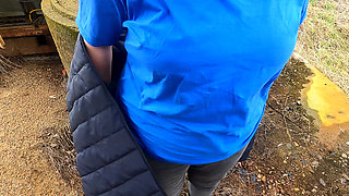 Naked Tits on the Industrial Plant