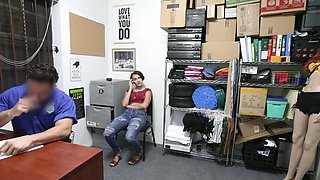 Natalie's luscious lips wrap around Peter's throbbing member in a steamy office encounter