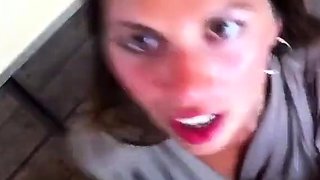 Big-Titted Amateur MILF Flashing in Public