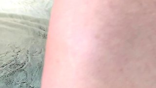 Big tit brunette sucks a big cock POV