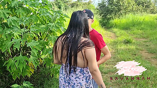 Pregnant Woman Has Quick Sex with Her Neighbor on the Stairs of Her Building - Savannah Watson