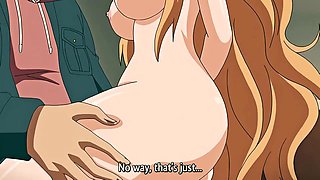 Hot blonde with huge boobs fuckes with a horny old guy, while her boyfriend is waiting for her