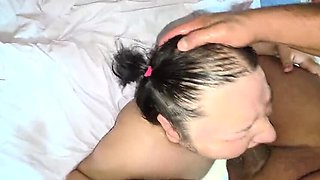 Sado Hentai Pissing on Face & Sloppy Facefuck with Huge Cum in Mouth