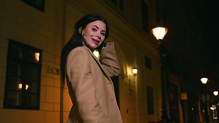 Jenny's tiny titties bounce as Alberto thrusts his massive cock deep in her tight ass