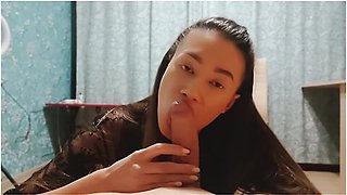 Girl From Tik Tok Rewarded Her Fan With An Elegant Blowjob And Dizzy Anal / She Calls Him Superman