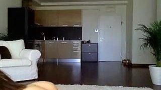 Independent Teen brunette girl toying pussy outdoor