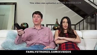 Stepbro Steals TV Remote - Natalia Nix Gets Fucked Hard