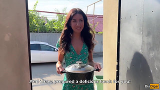 Triple Cum on Face for Village Whore - Public Cumwalk