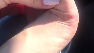 Amateur Foot Fetish Girlfriend Sucks and gives a Footjob