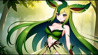 Thigh job, pokemon hentai, anime