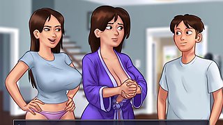 College girls with cartoon tits and wild peep shows