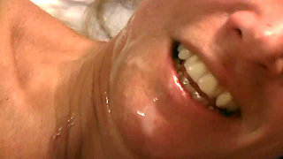 Swemature walks to swinger club, back at the hotel still horny cumslut, fucked, sucking, swallowing cum.