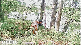 Korean Solo Female Does Public Cosplay Skirt Walking Nude