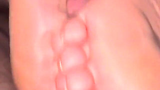 Perfect Footjob Beautiful Wrinkled Soles Close up