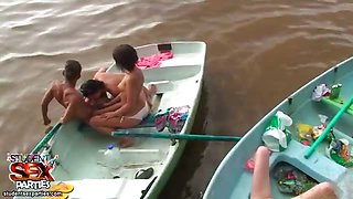 Students orgy in boats