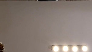 Sexy and Hot Long Legs Beauty in the Kitchen Takes off Her Underwear in a Transparent Lingerie with Seethrough Panties