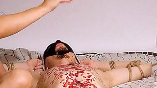 Cute Tied-up Boy Gets Decorated with Hot Candle Wax for Christmas by His Loving Mistress!