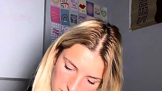 Blonde teen Sierras first erotic masturbation video