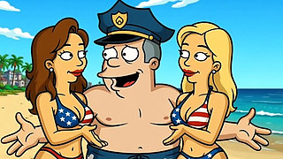 Beach Bitch 2: Pussy Full of Cum. Cartoon Simsons Parody.