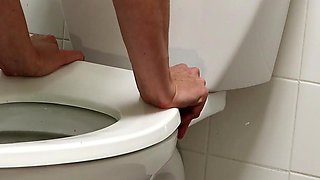 Mature MILF Gets Fucked in a Mens Restroom Gets a Facial