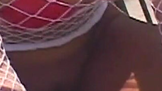 Caged Blonde Cougar Gets Leashed and Drilled Deep