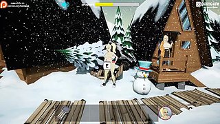 Fuckerman Winter Lovers Complete Gameplay - Huge Tits Teen & MILF Hardcore Threesome Anal Fuck