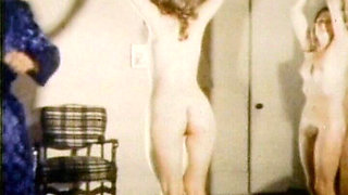 Vintage BDSM Dungeon Classic with Bound Retro Submissives