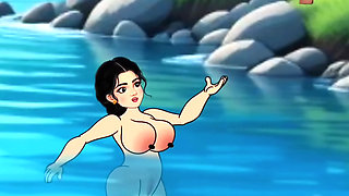 Secret Affair - Busty girls gives cartoon blowjob to big dicked boyfriend