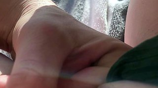 Pulled amateurs close up car sex