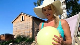 KaterinaHartlova Huge Balloon And Huge Boobs And Huge Boom