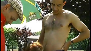 A Nympho Gang-bangued Binoclarde at a Picnic!