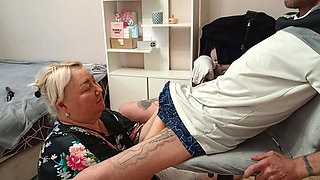 Neighbor Gives Blowjob to Get Enough Cum