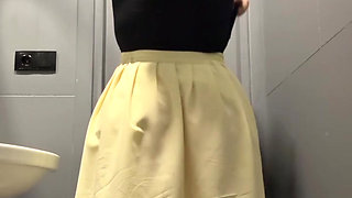 College camp public toilet masturbation