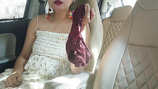 Cute Indian girl sex with het ex-boyfriend fucking harder in car sex smell her panty suck her boobs in hindi