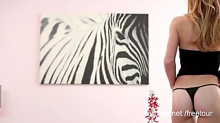 Self induced orgasm for hot blonde coed
