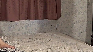 Mistress Makes House Slave Cross-dress, Orders Him to Fap, Watches Him Jerk off His Dick, and Cum Denial with Handjob