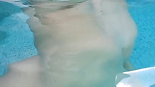 Naked Pool Fun in Slo-mo These Boobs Make Quite the Splash Don't They?